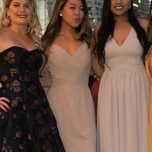 AZAZIE Bridesmaid Dress Taupe (WORN ONCE/CLEANED)